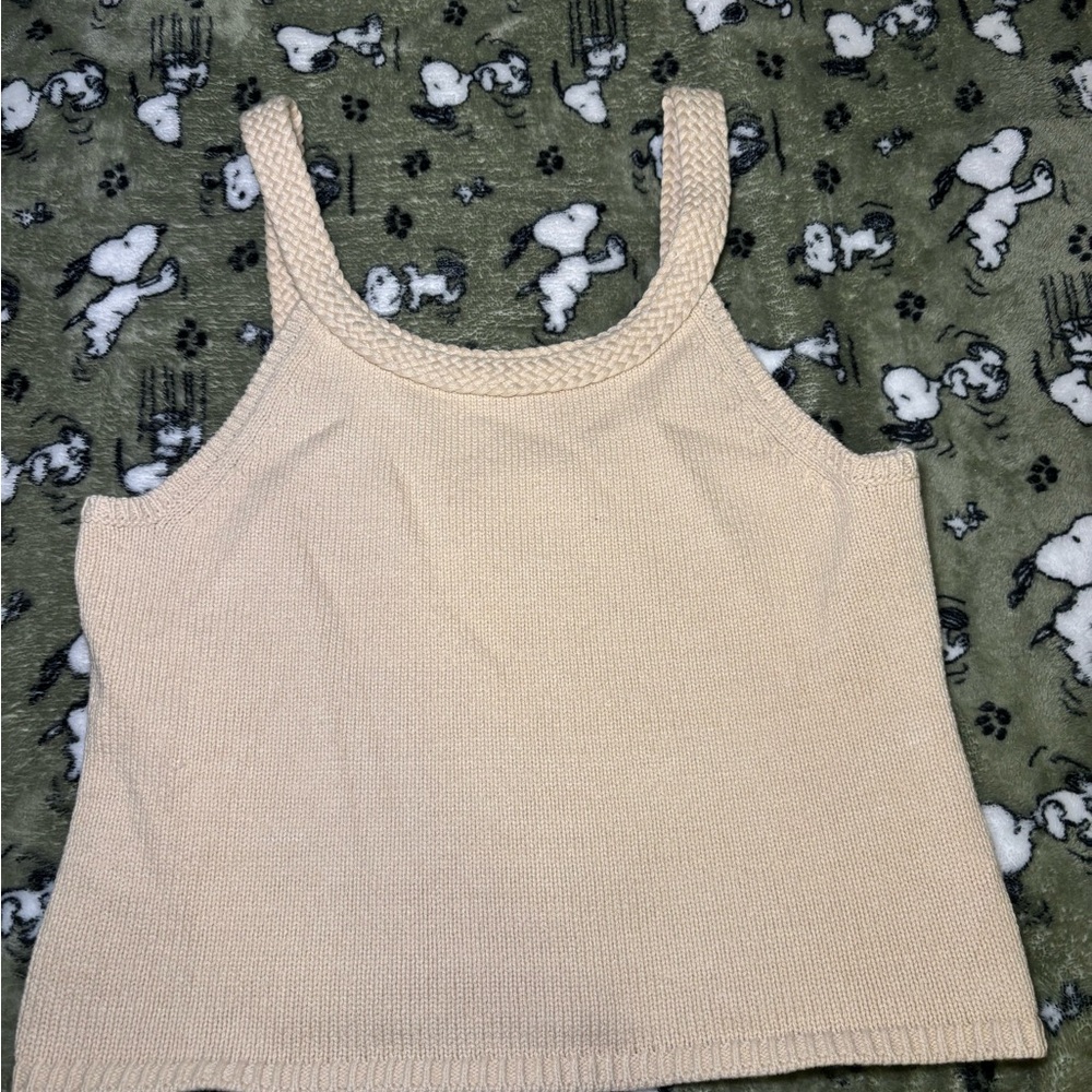 Cream Knit Camisole Sweater and Top